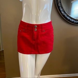 NWOT Red Jean Skirt 😍